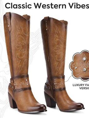 Cowboy Boots for Women, Cowgirl Boots Knee High